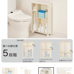 ニトリ　トイレ収納の画像