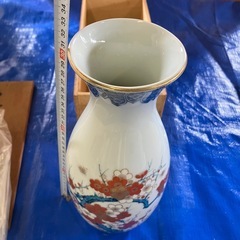 錦九谷梅　壺花瓶の画像