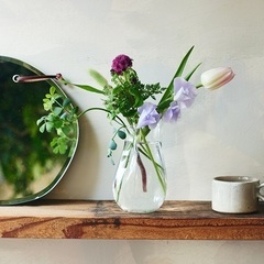 【新品未使用】青山フラワーマーケット/Canary flower vase Lの画像