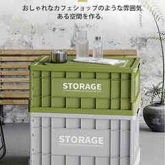 収納ボックス 折りたたみ 大容量 収納ケース コンテナ キャスター アウトドア キャンプ用 クローゼット 蓋付きの画像