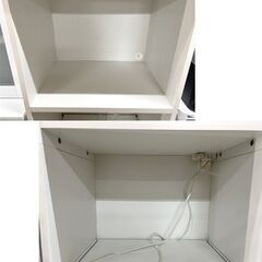 商談中 スリムレンジボード 高さ約181cm 幅約58cm ホワイト レンジ台 食器棚 BRM-1855SL☆ 札幌市 白石店 の画像