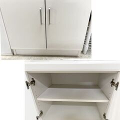 商談中 スリムレンジボード 高さ約181cm 幅約58cm ホワイト レンジ台 食器棚 BRM-1855SL☆ 札幌市 白石店 の画像