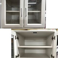 商談中 スリムレンジボード 高さ約181cm 幅約58cm ホワイト レンジ台 食器棚 BRM-1855SL☆ 札幌市 白石店 の画像