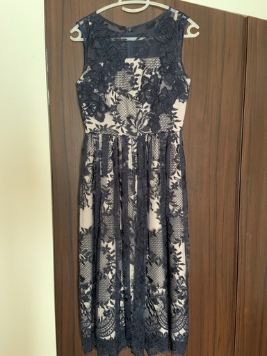 グレースコンチネンタル　ネイビーレースワンピース