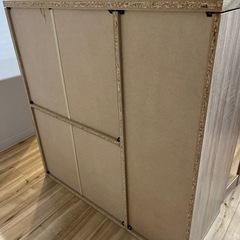 フラップ扉の収納　木目調
の画像