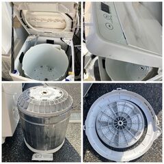 【分解洗浄済みの良品 家電セット】3点（霜が付かない冷蔵庫）（全自動型洗濯機）（フラットタイプの電子レンジ）配送設置無料♬お引っ越し日時にお届け致します♬の画像