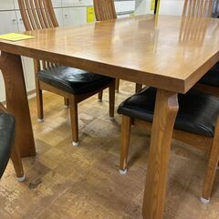 【ジャングルジャングル深井店】★6人用ダイニングセット ブラウン 茶 家具 簡易クリーニング済 堺市（中区 堺区 東区 西区 南区 北区）和泉市 河内長野市 富田林市 松原市 狭山市 深井 【FU2758】の画像