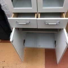 ★限定SALE20%OFF★《尼崎市/リサイクルショップドリーム次屋店》ホワイト　二枚扉食器棚☆尼崎市若王寺☆の画像