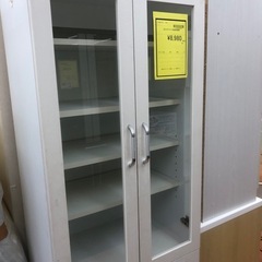 ★限定SALE20%OFF★《尼崎市/リサイクルショップドリーム次屋店》ホワイト　二枚扉食器棚☆尼崎市若王寺☆の画像