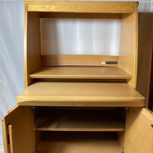 配達可！karimoku カリモク PCデスク キャビネット ナチュラル 254