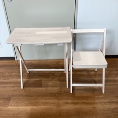 折りたたみのテーブル&椅子【町田市再生家具】251930の画像