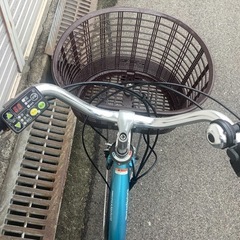 711  ヤマハ新機種電動アシスト自転車pas natura26インチブルーアルミボディーの画像