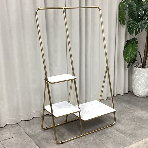 KJ-9【新入荷　リサイクル品】LOWYA 大理石柄　ハンガーラック　マーブル