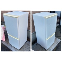 【札幌市内軒先配達無料】SHARP ノンフロン冷凍冷蔵庫　SJ-14W-W 2012年製の画像