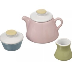 IKEA　DUKTIGドゥクティグ ティーセット おままごと 3点セット, ミックスカラーの画像