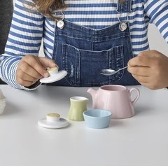 IKEA　DUKTIGドゥクティグ ティーセット おままごと 3点セット, ミックスカラーの画像