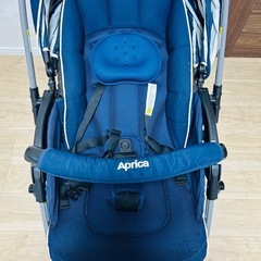 Aprica ラクーナ ソファー クッション　レザーハンドル　ベビーカーの画像