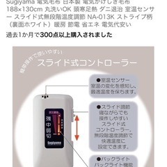 Sugiyama 電気毛布の画像