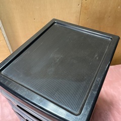 中古品 プラケース 収納 プラスチック 引き出し タンス キャスター付き 4段 書類 の画像