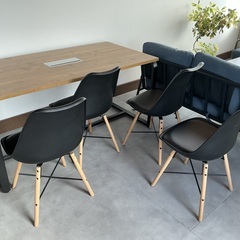 ※至急　オフィス家具※机×4椅子×6 お譲りしますの画像