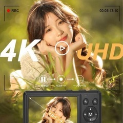 デジカメ 4K デジタルズーム16X デジタルカメラ 笑顔検出 軽量の画像