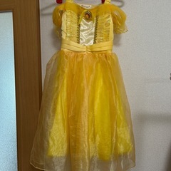 子供ドレス黄の画像