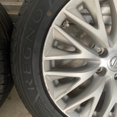 日産 シーマ 純正 18インチタイヤホイ ールブリヂストン レグノ山有りの画像