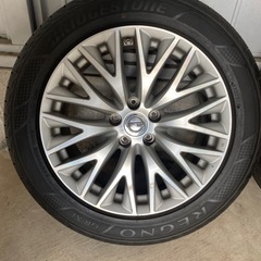 日産 シーマ 純正 18インチタイヤホイ ールブリヂストン レグノ山有りの画像