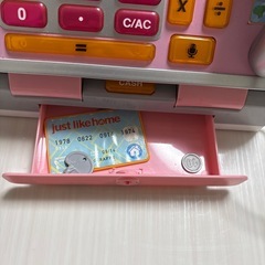 おもちゃのレジの画像