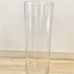 【美品】高さ41cm・外直径15cm 花瓶　フラワーベース　ガラスベースの画像