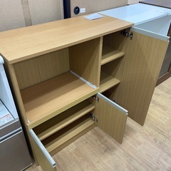 ★リユースのサカイ幸手店★SJ10733★食器棚　ベージュ　クリーニング済み の画像