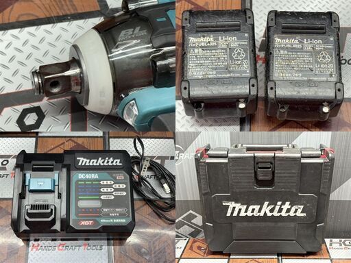 【中古】マキタ Makita TW004GRDX 充電式インパクトレンチ トルク320N・m バッテリ×2・充電器付き【ハンズクラフト佐賀】