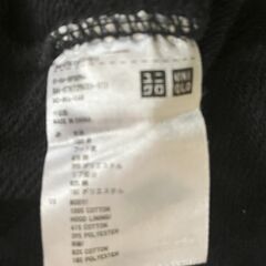 UNIQLO製　パーカーフード　メンズ：Ｌ　黒色の画像