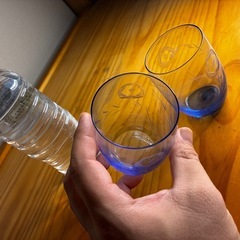 居酒屋で使う様なコップ2つ
の画像