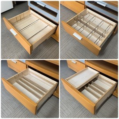 【超美品‼️】定価数十万♪ 大川家具(株式会社モーブル 180cm幅壁面テレビボード テレビ台 リビング収納家具 木目調ナチュラルブラウン♪の画像