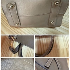 グレージュバッグ2点　バンブートート　ショルダーハンドバッグの画像