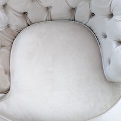 【引き取り限定】超美品✨輸入家具 アンティーク ロココ調 一人掛けソファ シルバーの画像