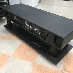 【ジャングルジャングル石川金沢店】  テレビ台 2.1chスピーカーシステム付き ブラック W110×D42×H40 クリーニング済み												の画像