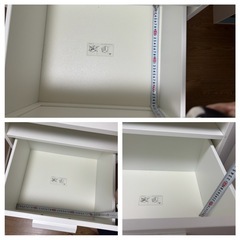 チェスト　2段(+約11.5cmの隙間収納箇所あり)の画像