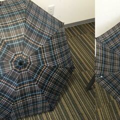 ♪【未使用保管品】AUTO UMBRELLA 紳士 ジャンプ傘 3本セット 格子 サイズ60cm 雨傘 (NF251005) 552-17-②の画像