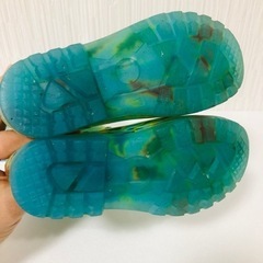 光る長靴　恐竜　17センチの画像