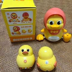 BibiElf（比比エルフ）ダック親子おもちゃセット（大ダック＋小ダック2匹）の画像