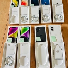 【美品】iPhone 空箱 9個セット (SE/12/13/14/16) ケーブル・ステッカー付きの画像