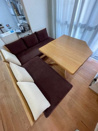 【再値下】ダイニングソファ4点セット