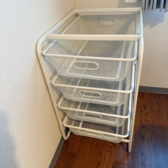 【美品】IKEA アルゴート　メッシュバスケット　4段の画像