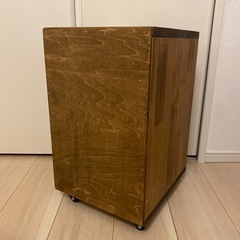 天然木材・サイドテーブルにもなるダストボックス・ゴミ箱付きの画像