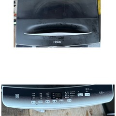 全自動電気洗濯機 Haier ブラック 2021年製の画像