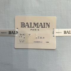保管品　未使用　BALMAIN 刺繍フラットシーツ 140x240cmの画像