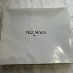 保管品　未使用　BALMAIN 刺繍フラットシーツ 140x240cmの画像