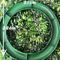 フェイクグリーンリース　壁掛け　インテリア　ガーデニング　造花の画像